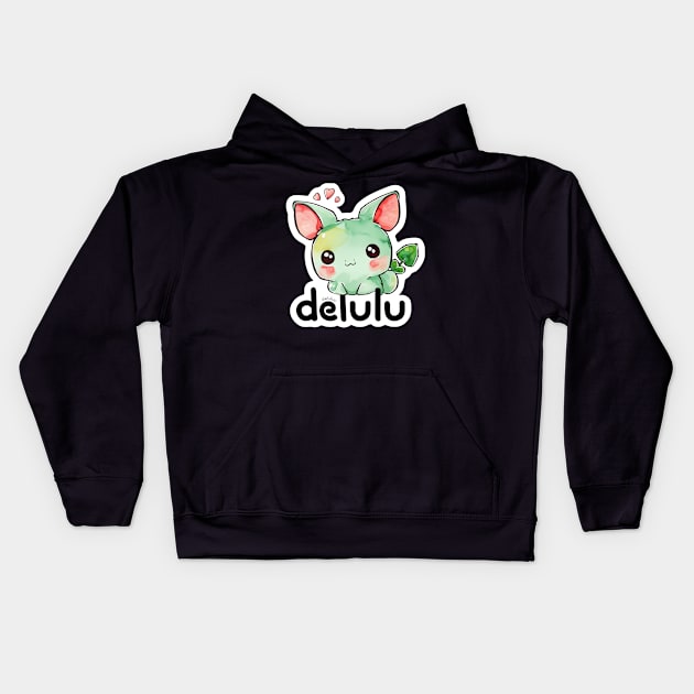 Delulu Kawaii Monster Pals Kids Hoodie by MaystarUniverse